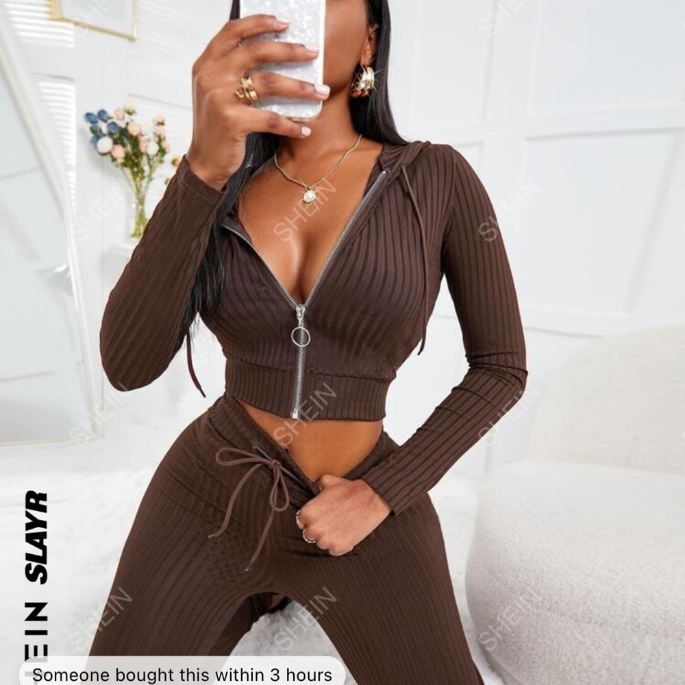 Two piece pants track suit